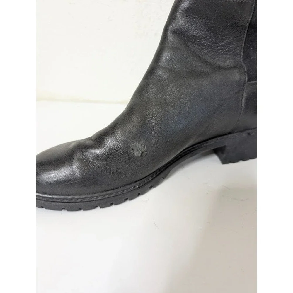 Stuart Weitzman 5050 Suede Leather Over‎ The Knee Tall Stretch Boots Black 7B